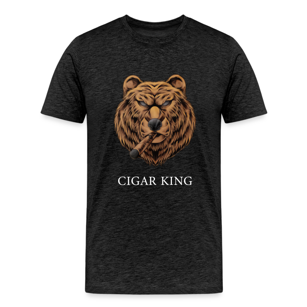 Men's Cigar King T-Shirt - White - charcoal grey