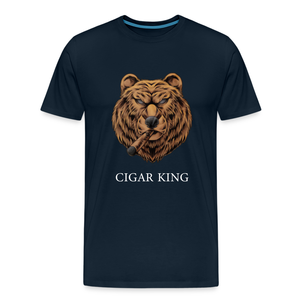 Men's Cigar King T-Shirt - White - deep navy